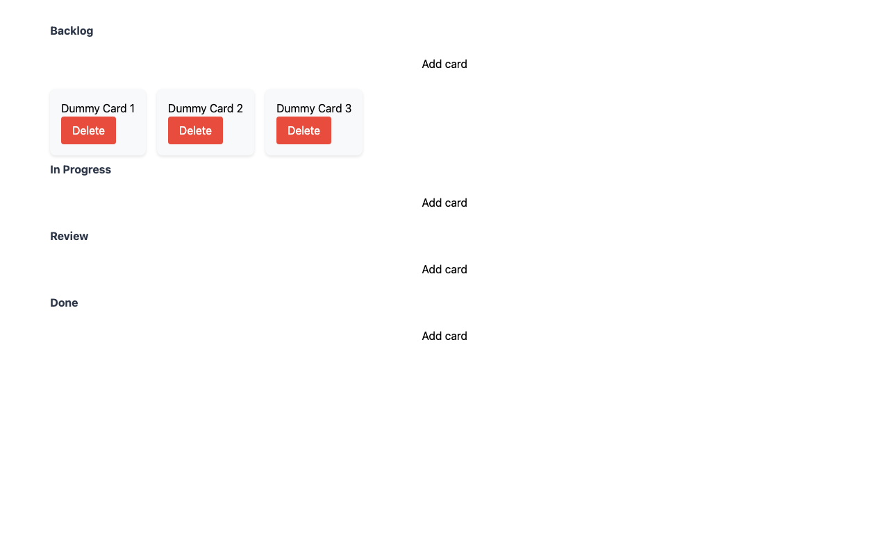 Screenshot der gerenderten App