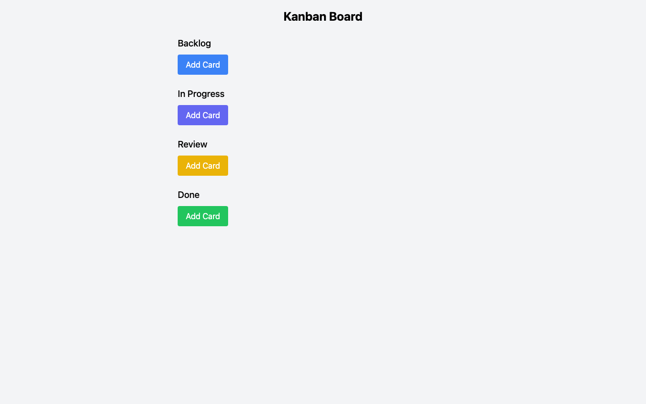 Screenshot der gerenderten App