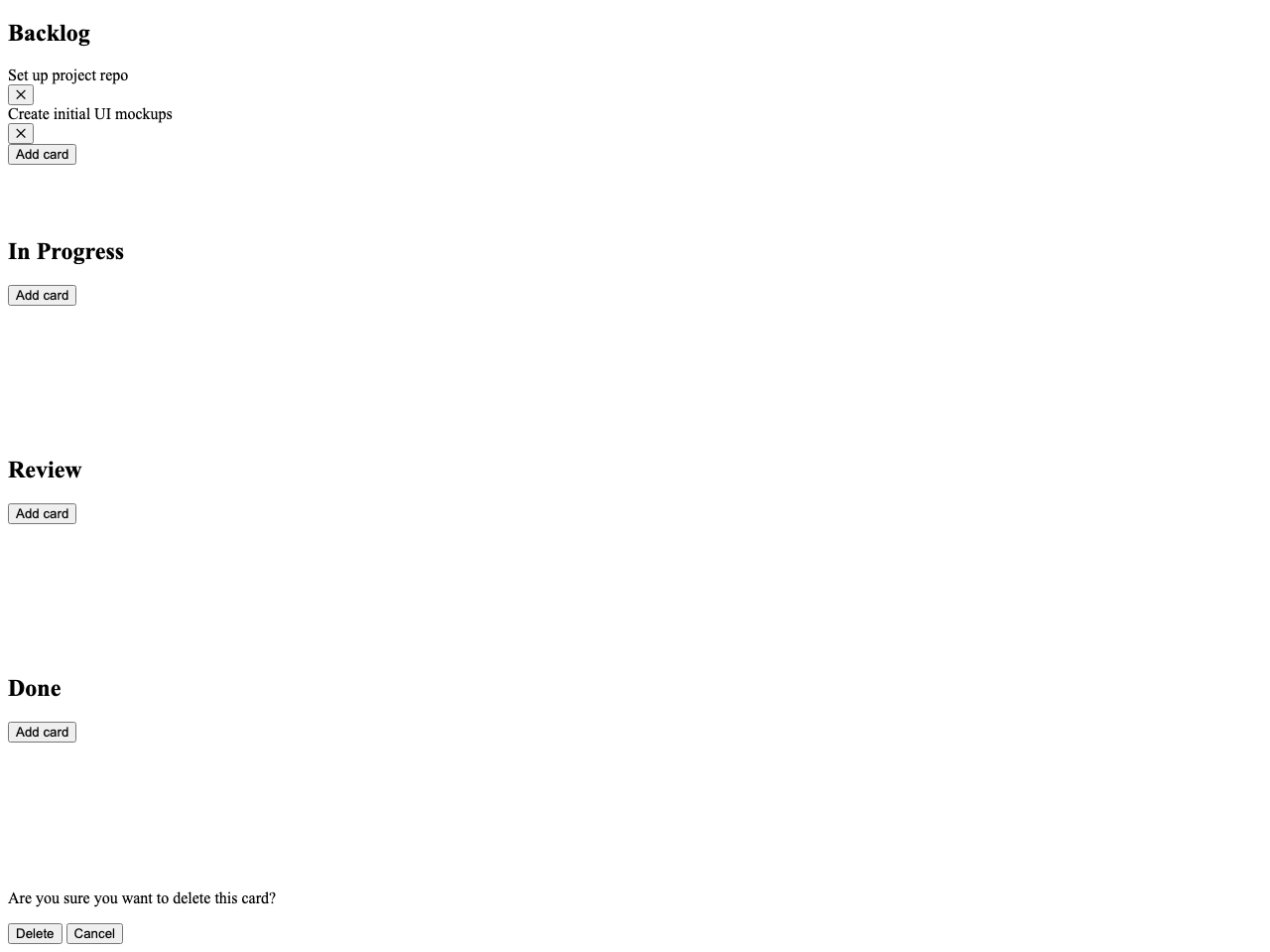 Screenshot der gerenderten App
