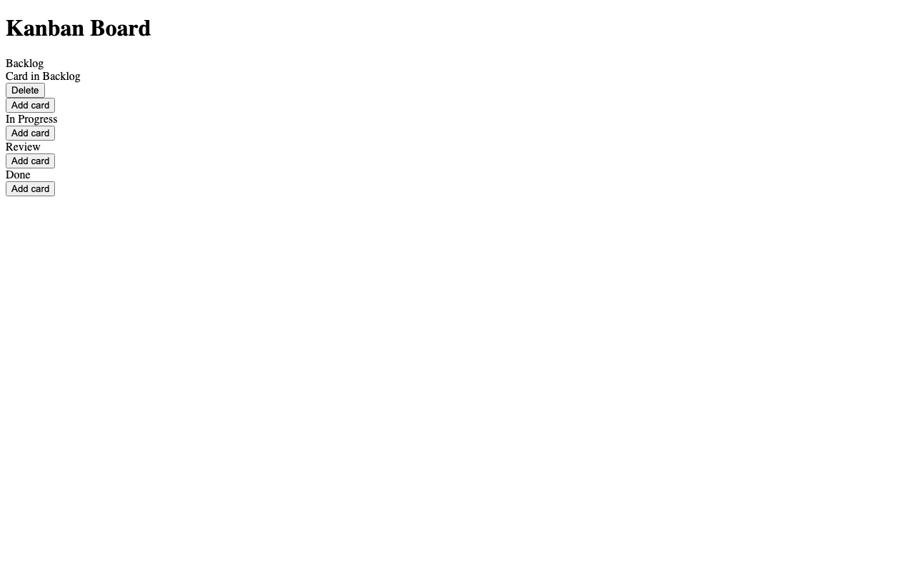 Screenshot der gerenderten App